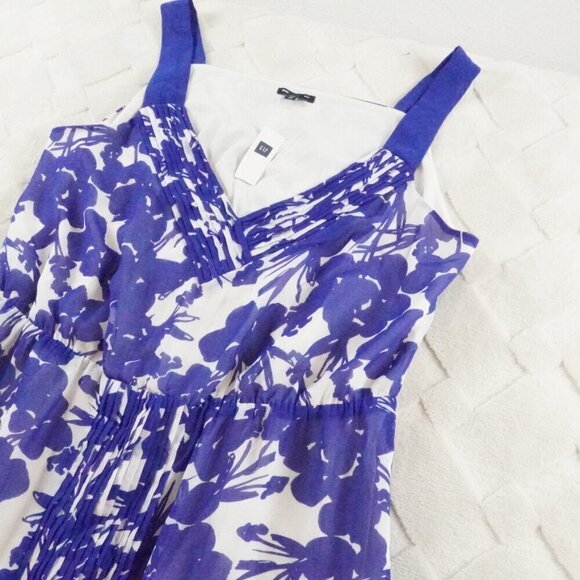 Gap Chiffon Dress Womens 2XL Floral Multi Color Sleeveless with pockets - Picture 3 of 13